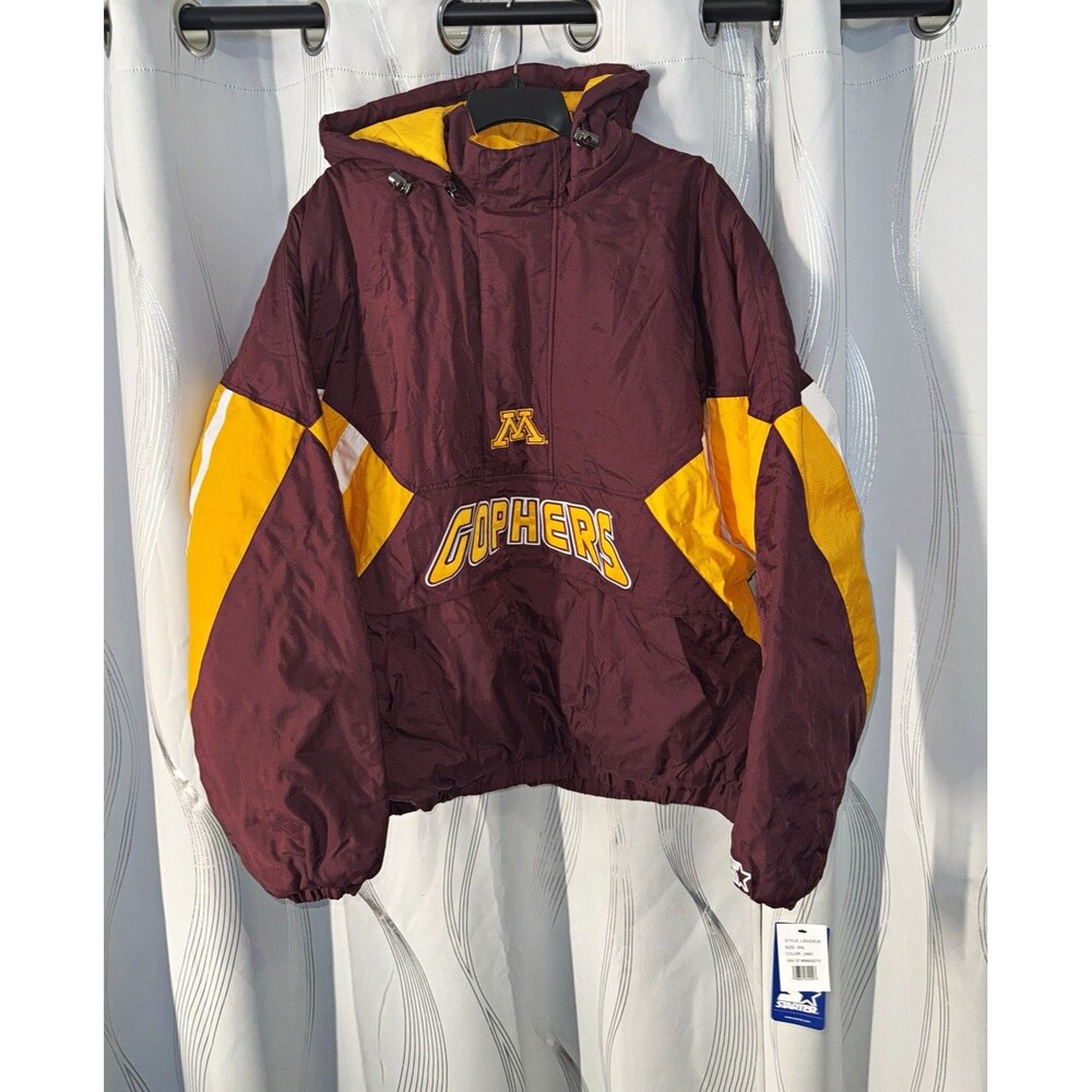 Starter Minnesota Golden Gophers NCAA Jacket 2XL Maroon Gold White